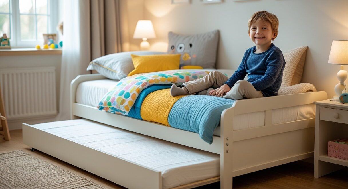 Saadan skaber du den perfekte soveoplevelse for dit barn med en seng med udtraek til boern